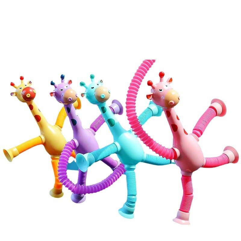 Suction Cup Giraffe Robot Telescopic Toy – Versatile, Luminous, Elongated Cartoon Educational Toy for Children - Image 5